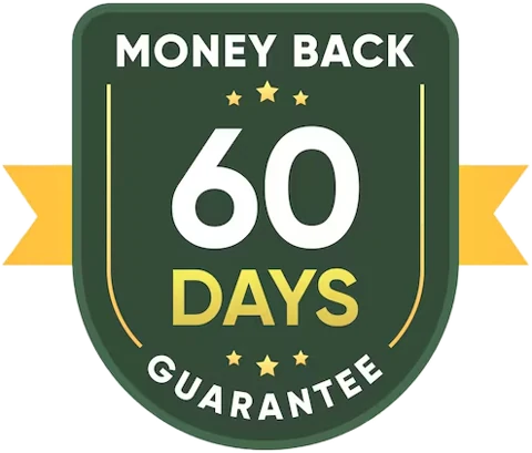 60-day money-back guarantee badge